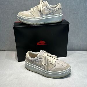 Nike Womens Air Jordan 1 Elevate Shoes Low Sz 7.5 Sail/Coconut Milk (Off-White)